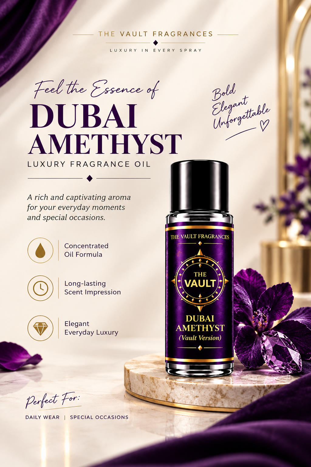 Dubai Amethyst (Vault Version) A Bold Expression of Luxury